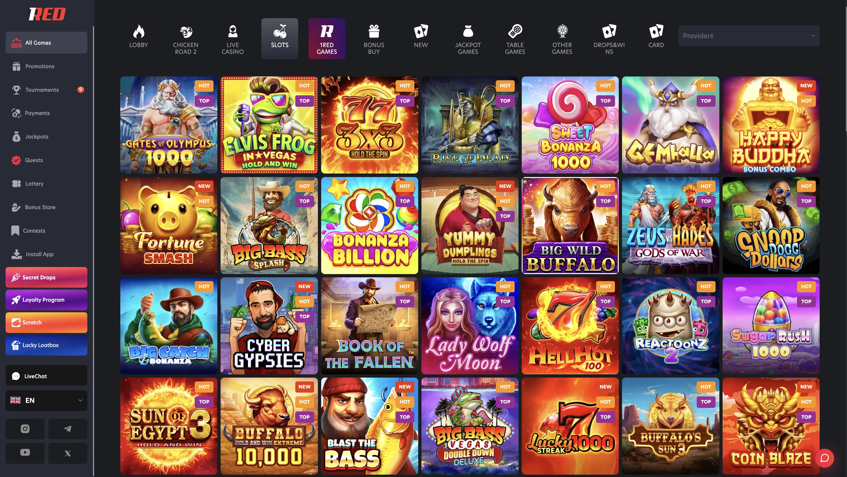 Games and providers in New non GamStop casinos