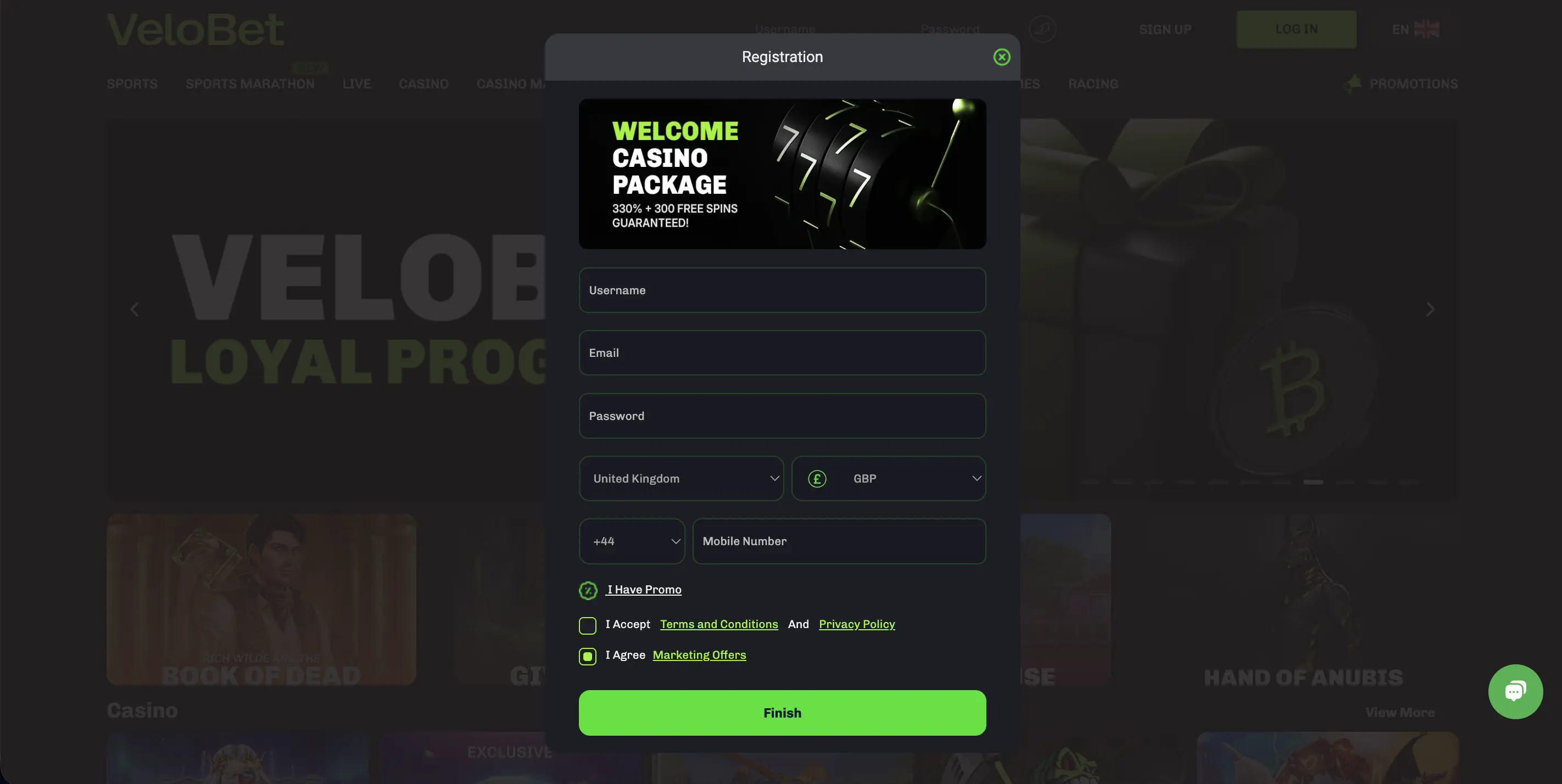 Velobet New non Gamstop casinos